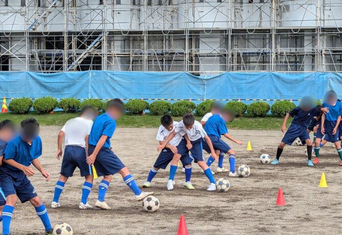 【中学】サッカー部合同練習