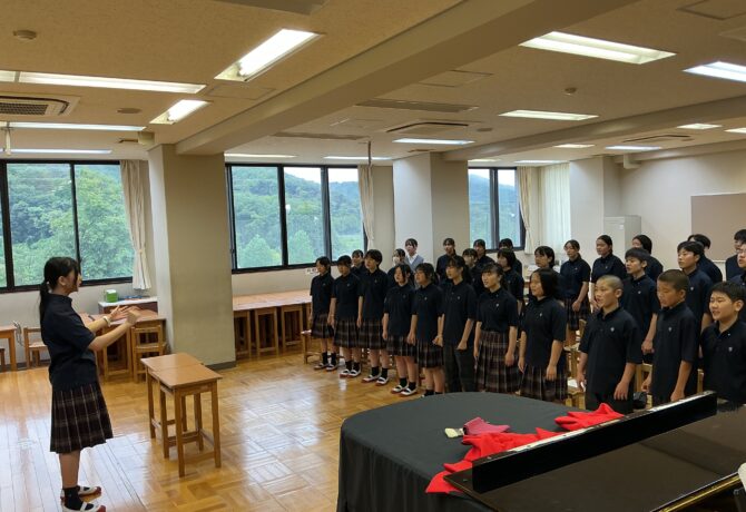 中学校　文化祭準備の様子